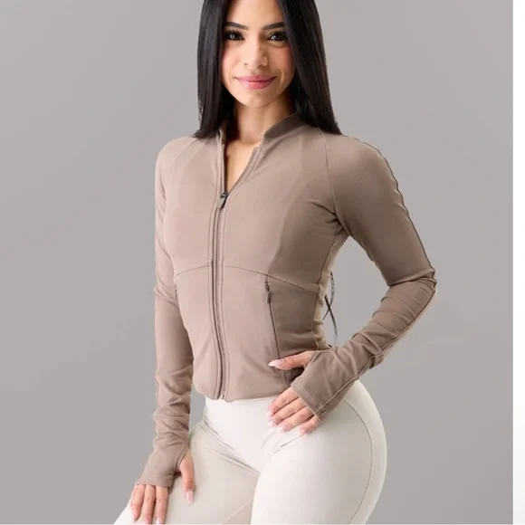 Alphalete aura sculpt jacket mocha - Picture 6 of 7